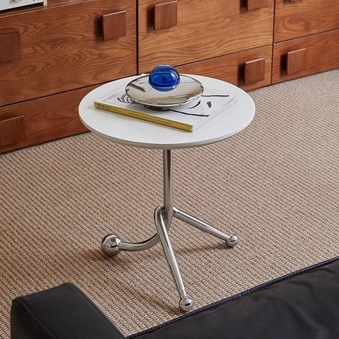 MFurn Tripod Steel Frame Round Tea Table Modern Side Table | Multiple Colours Available