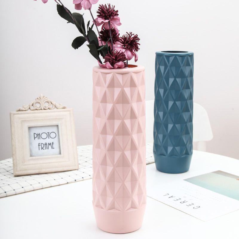Origami Plastic Vase Imitation Ceramic Flower Pot Plants