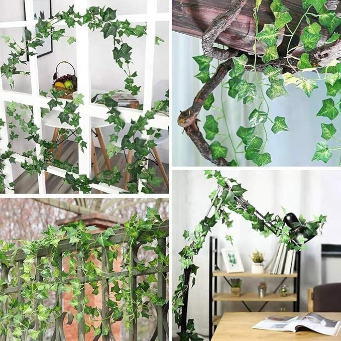 5Pcs Artificial Green Leaf Plants
