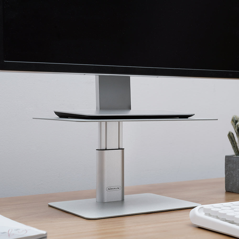 MTech Hight Adjustable Ergonomic Aluminium Monitor Riser Desk Stand