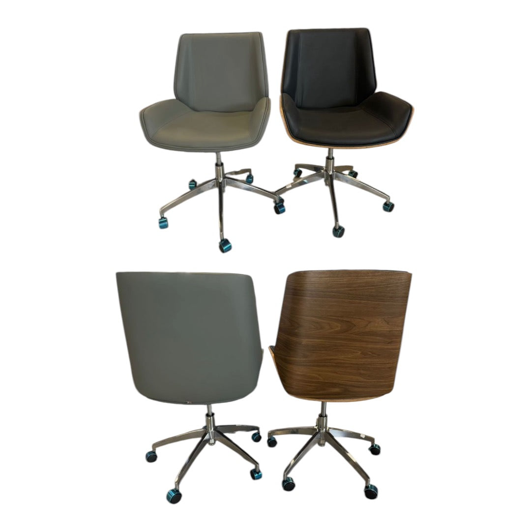 Ergonomic Black/Wood Office Chair