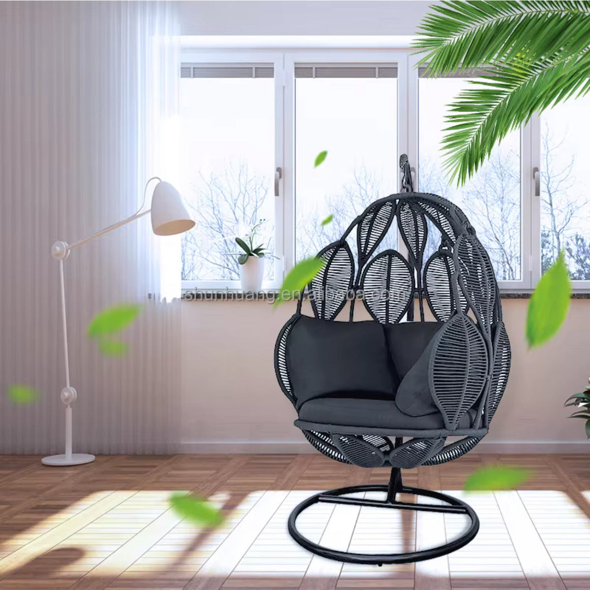 Outdoor Single Seater Bird's Nest Design Swinging Chair