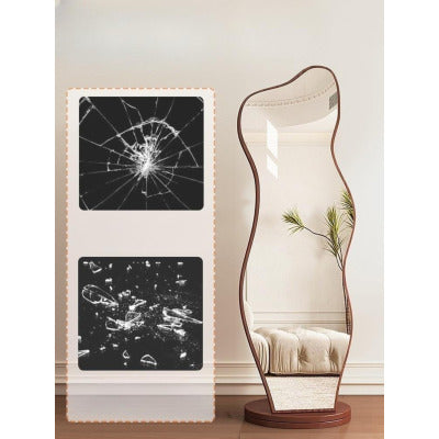 Large Wave Mirror Interior Stand Entrance Wave Full Body With Coat Hanger