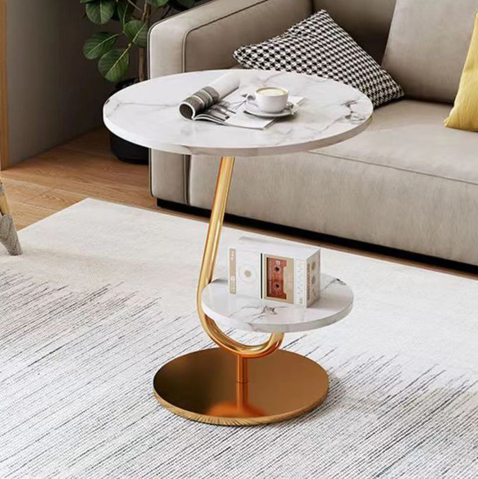 MFurn Mid Century Round Coffee Table with Storage