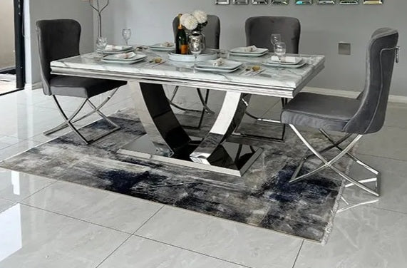 Alvaro 8 seater marble dining table-CS