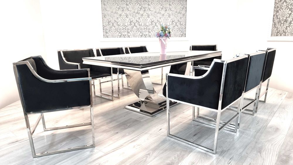 Kim/ Alvaro dining set- Silver