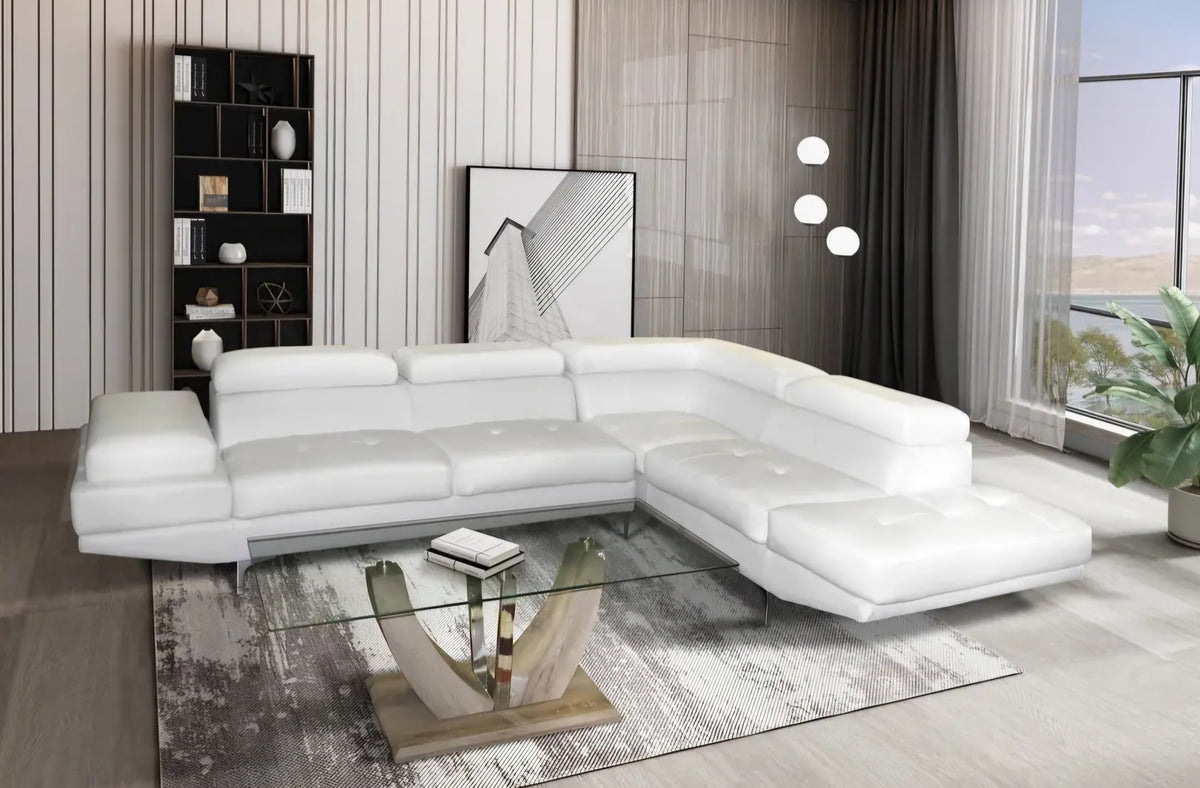Marlow air leather corner couch
