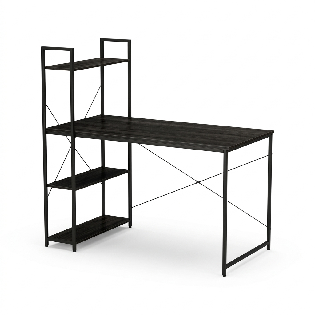 MFurn Office Desk with Side Shelves - VARIOUS COLORS