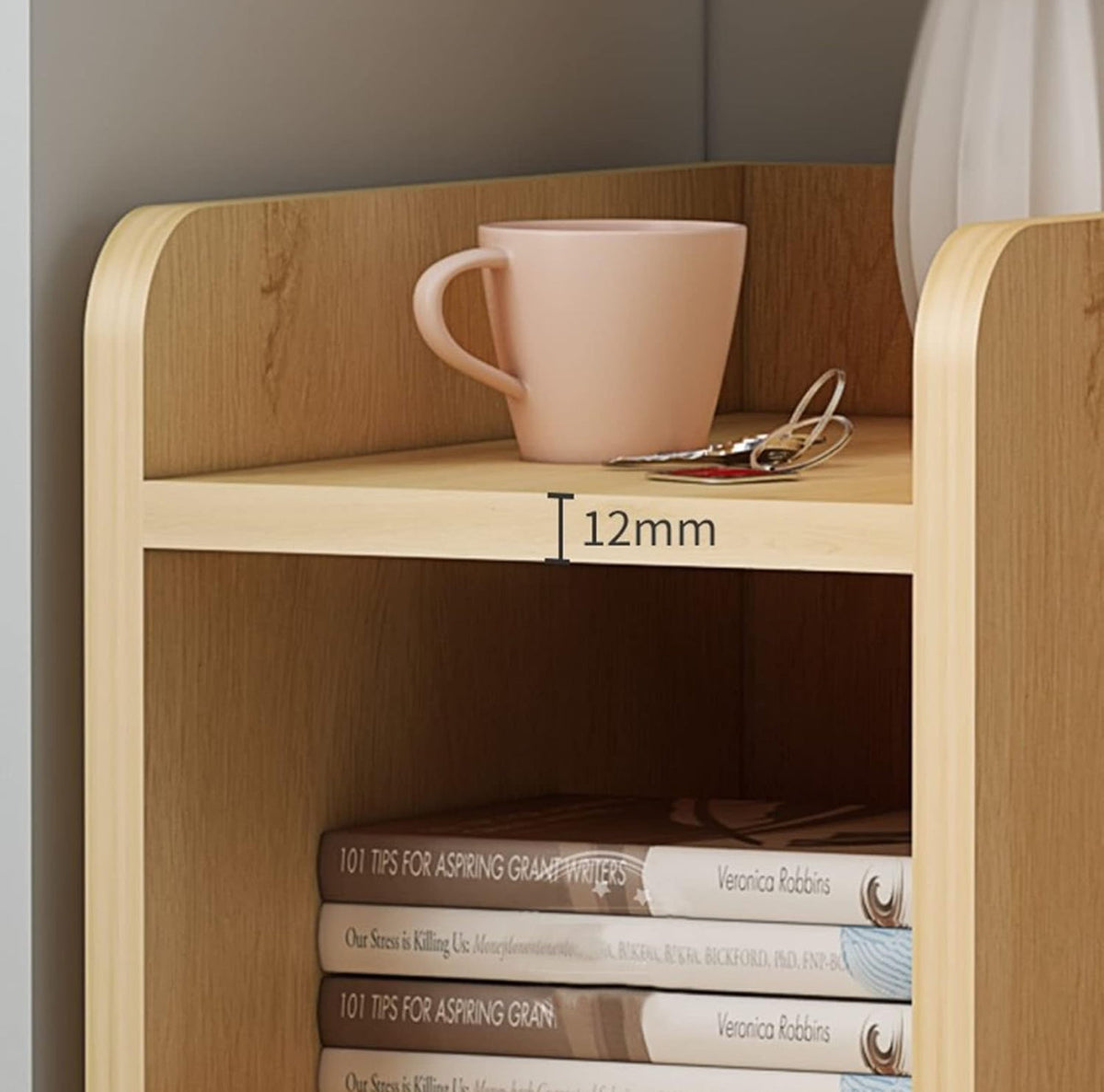 MFurn Contemporary Bedside  Wooden Table with 2 Drawer and Open Shelf Modern Bedroom Storage Cabinet Living Room Furniture-Various Colours