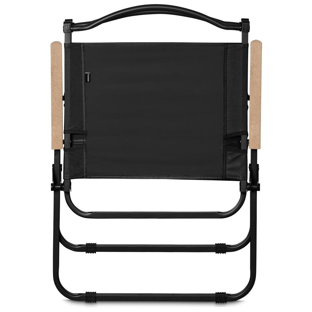 MHome Portable Outdoor Chair with Wood Armrests – Foldable & Heavy-Duty