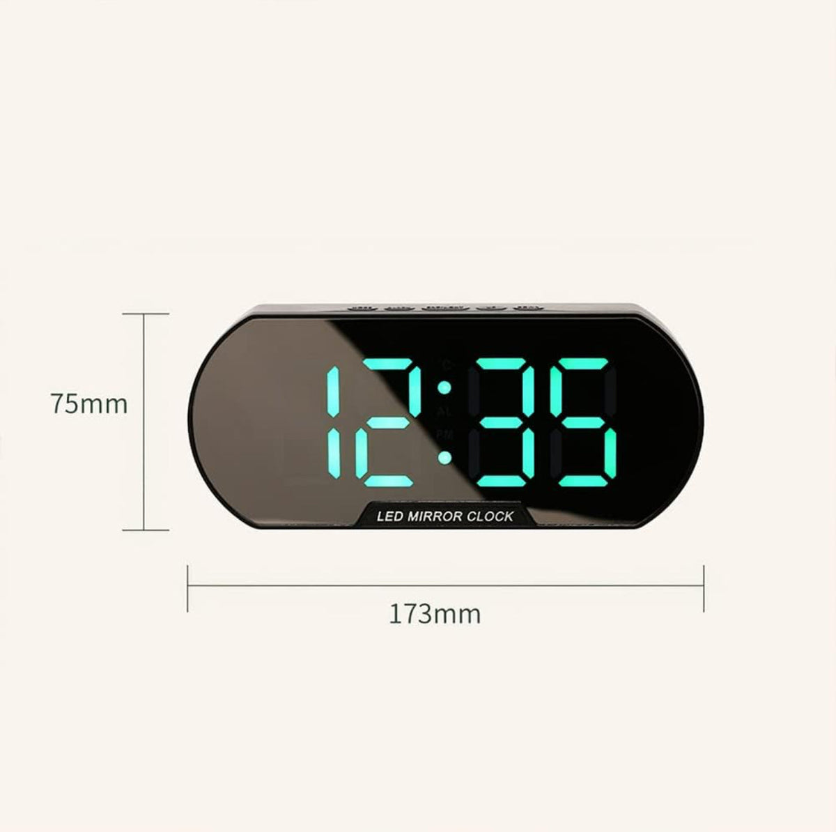 Digital LED Mirror Alarm Clock Bedside Alarm Clock Modern Minimalist Fashion Student Alarm Silent