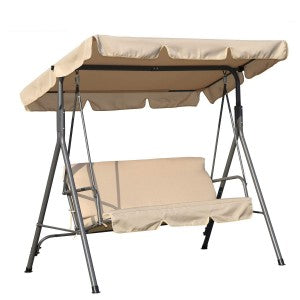 MFurn Garden Swing Chair 3 Person With Canopy - Various Colours