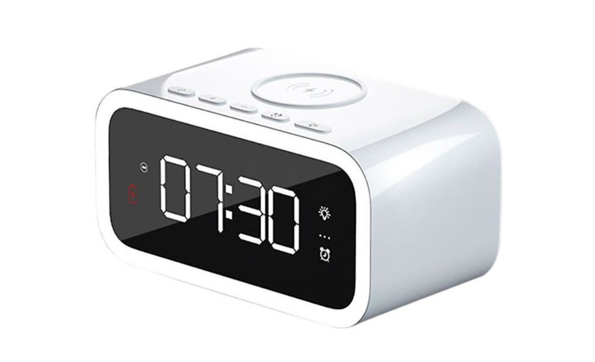 MTech Wireless Charging Smart Tabletop Alarm Clock