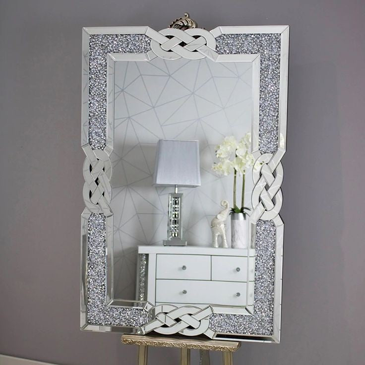 Alberto crushed diamond mirror