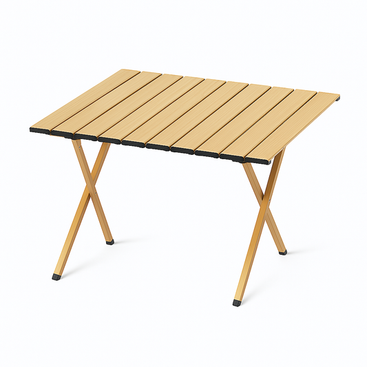 MFurn Wood Grain Outdoor Folding Table – Portable Camping & Picnic Table