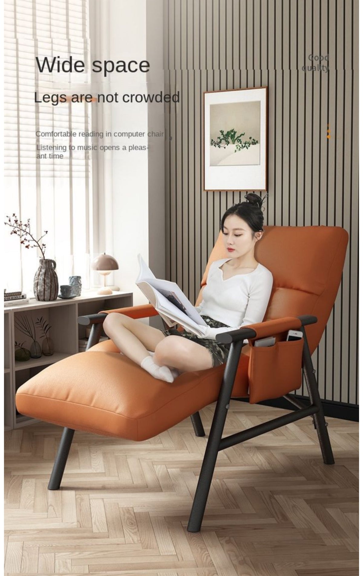 MFurn Retro Accent Chair Upholstered Lounge Chair With Arms
