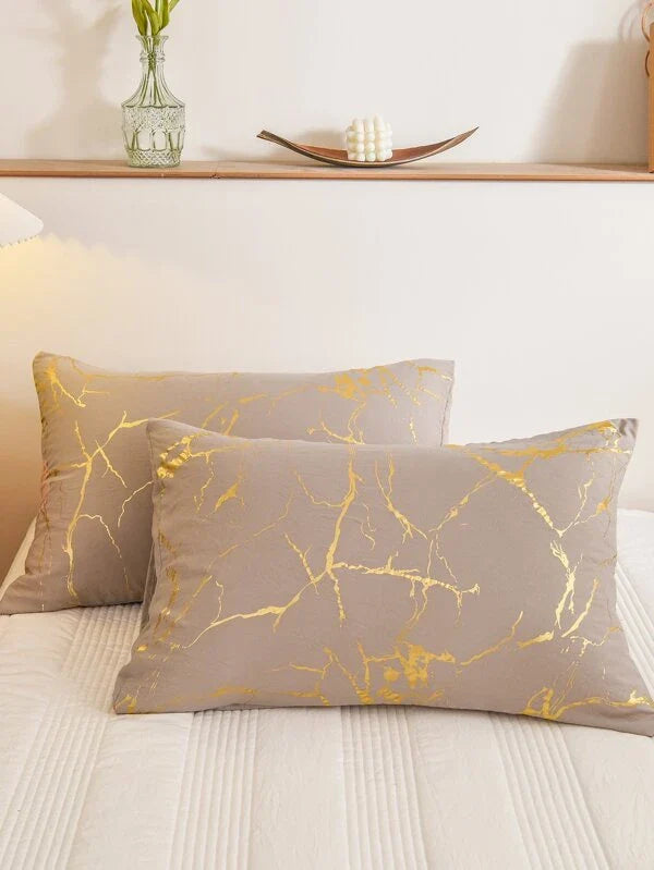 Daphne marble comforter cover set