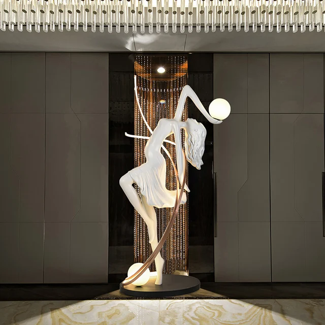 Athena Dancing Goddess Lamp Sculpture