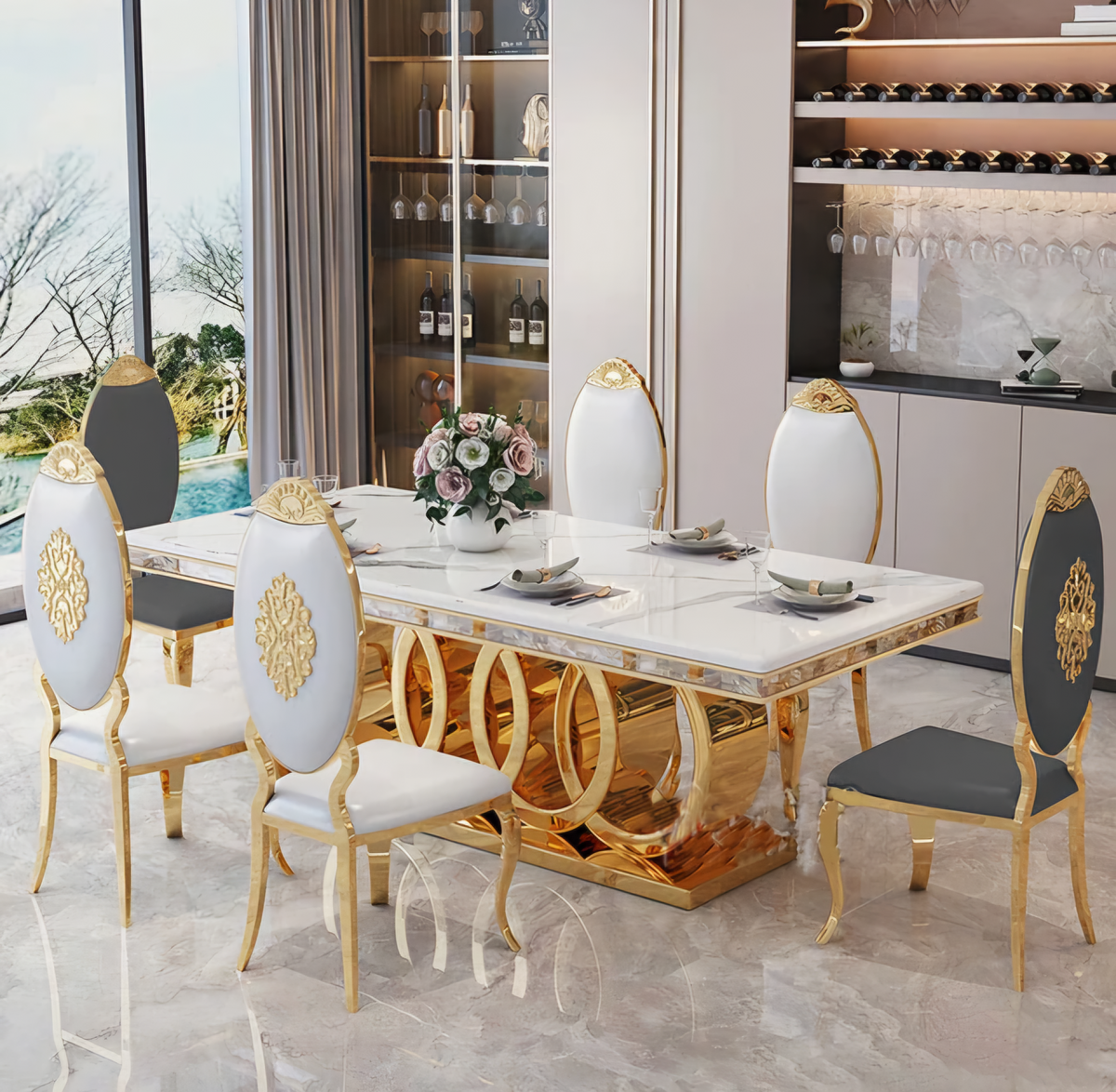 Dolce Vita 6/8 Seater Luxe Dining Set