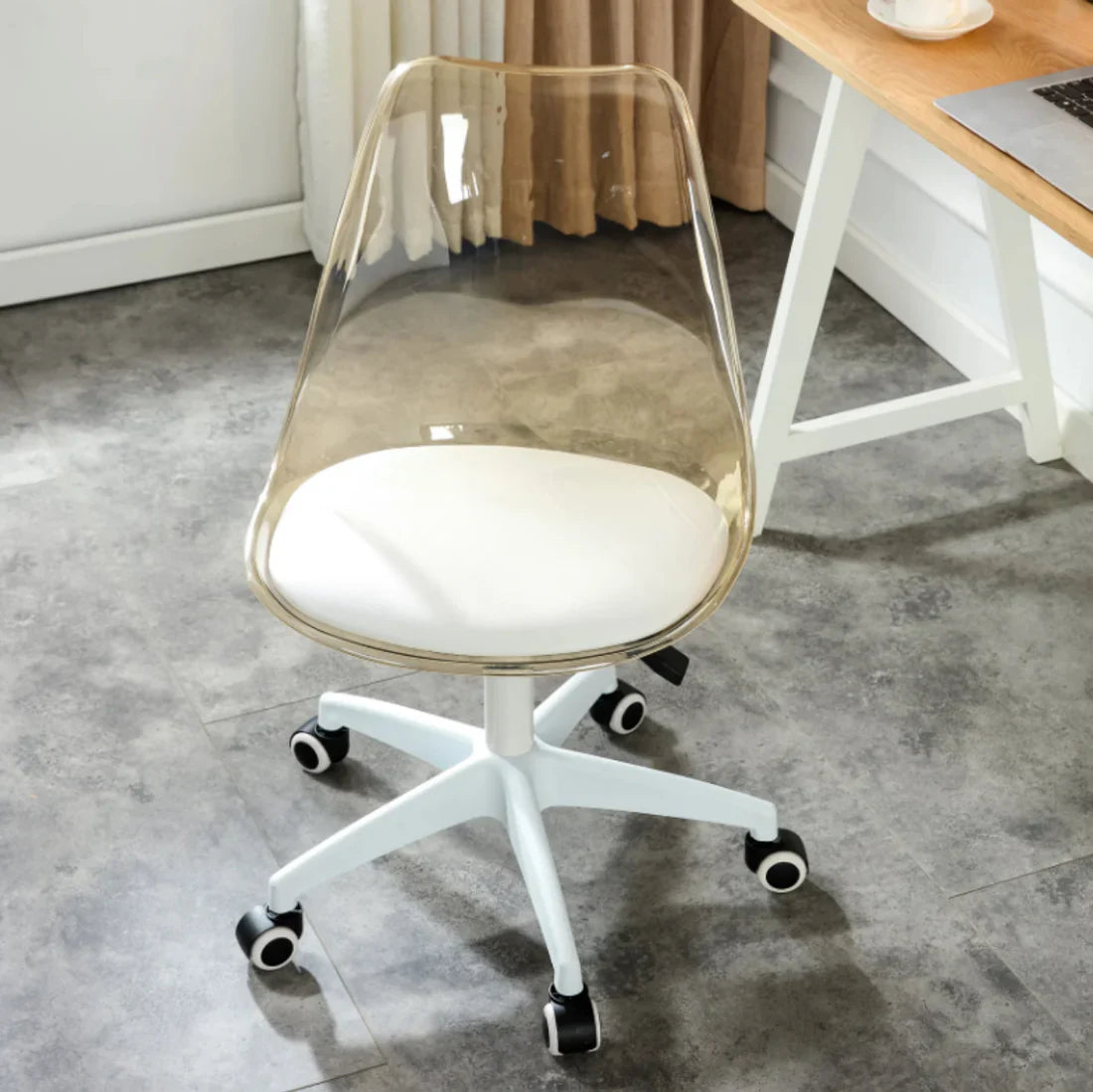 MFurn Transparent Eiffel Office Chair – Modern Ergonomic Desk Chair
