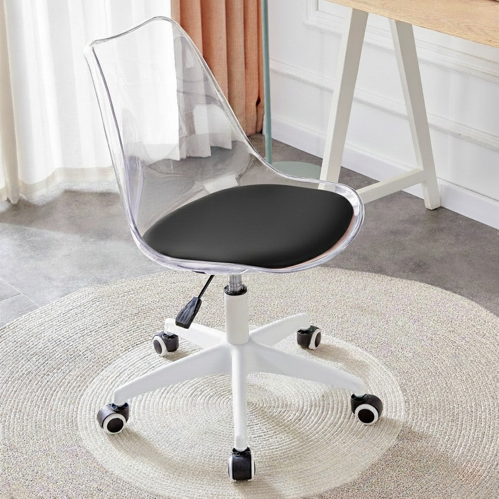 MFurn Transparent Eiffel Office Chair – Modern Ergonomic Desk Chair