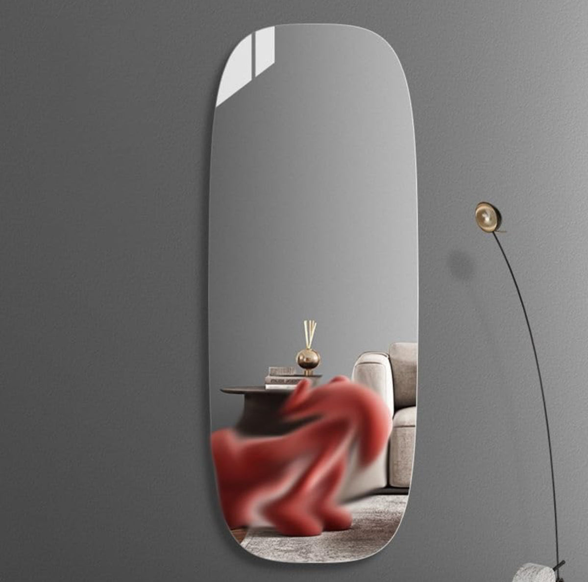 Decorative Mirrors Wall Luxury Full Length Mirror 150x60cm Black Frameless