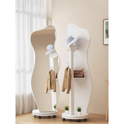 Large Wave Mirror Interior Stand Entrance Wave Full Body With Coat Hanger