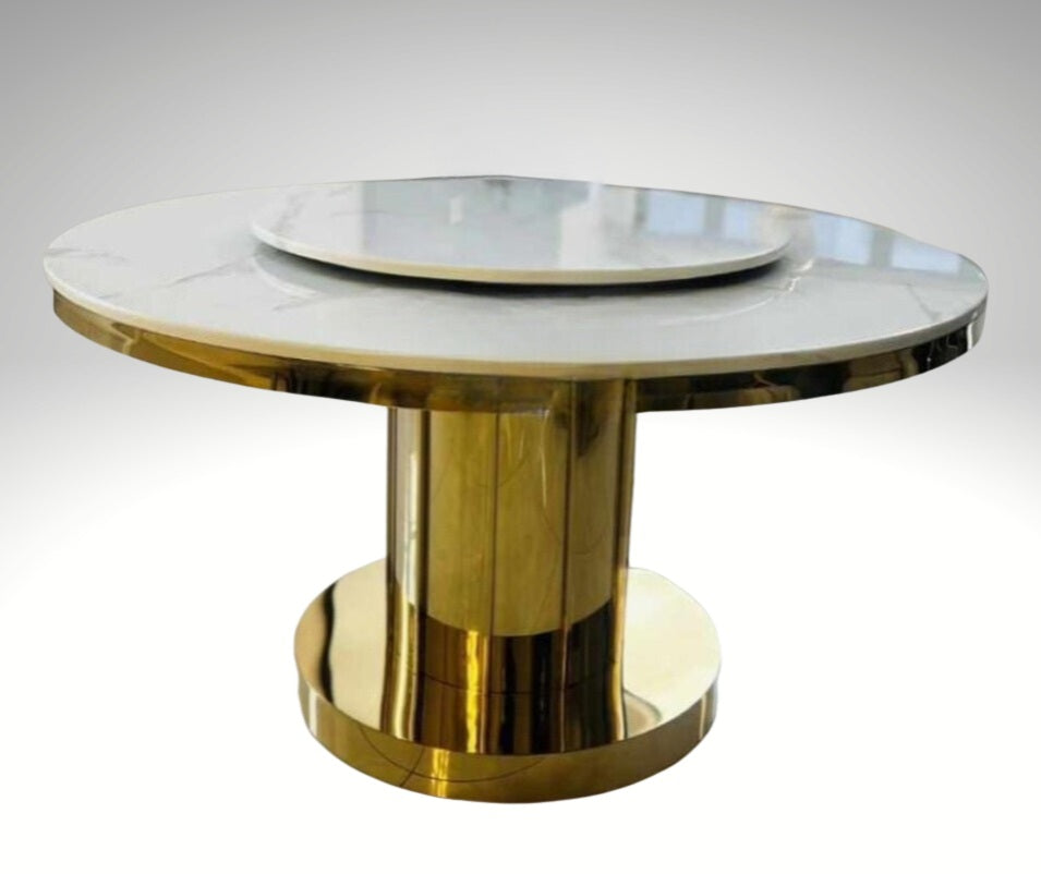 Isadora rotating marble table