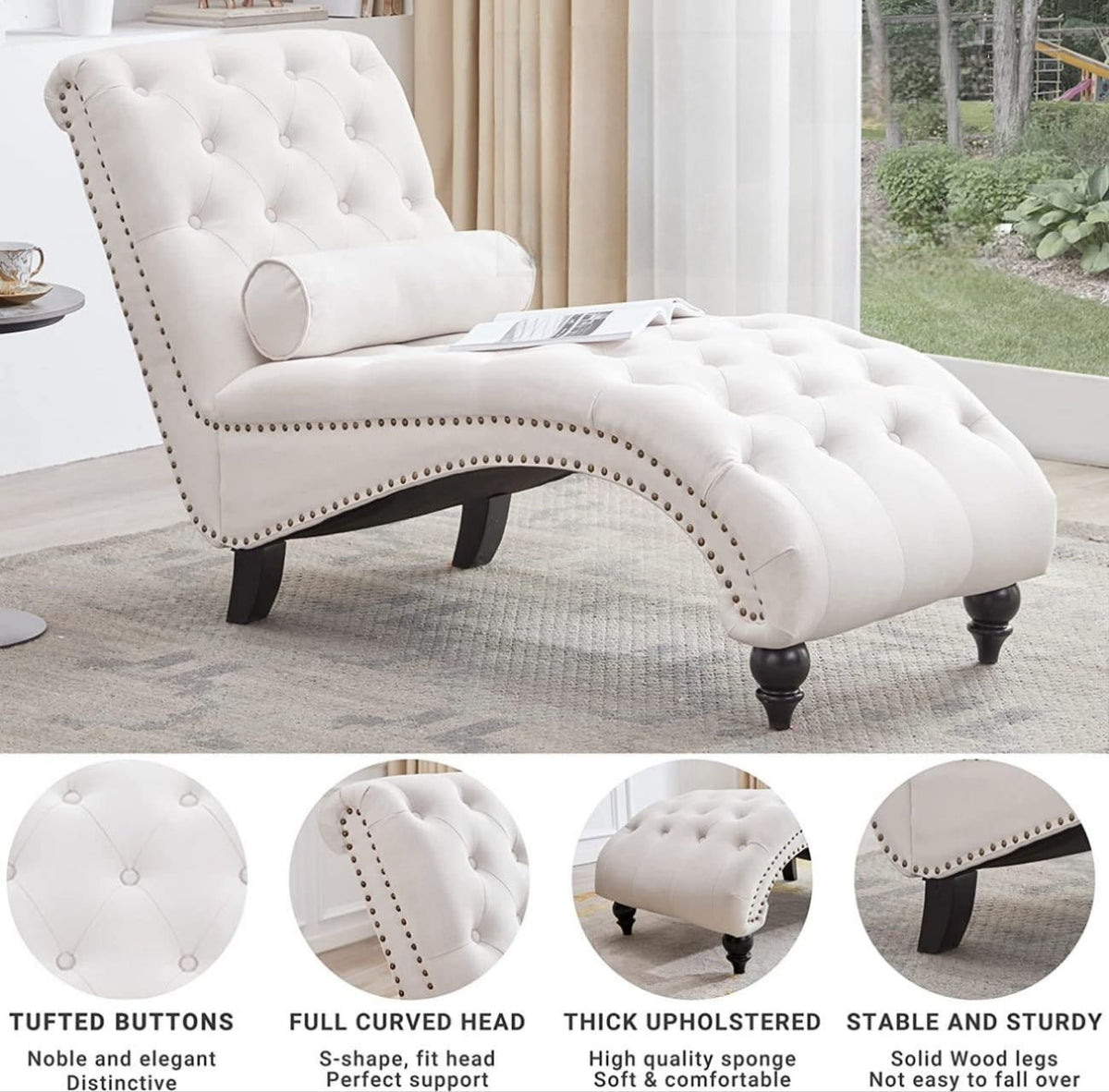 chaise lounger white