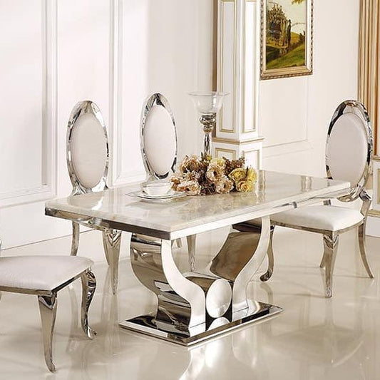 Monaco marble dining table-Outlet Sale (COLLECTION ONLY)