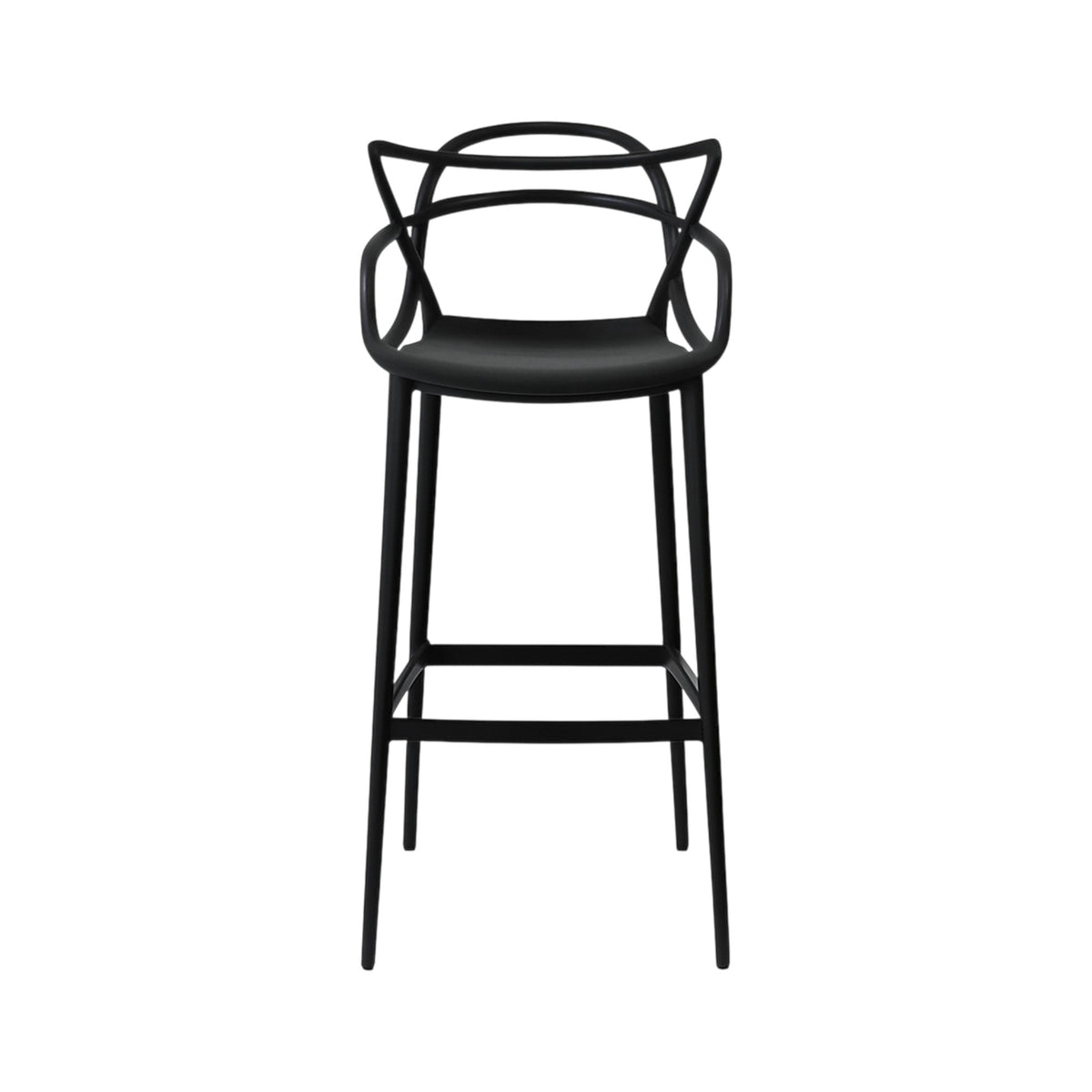 MFurn Modern Designer Bar Stool - Sleek Polypropylene Frame - Contemporary Bar Seating
