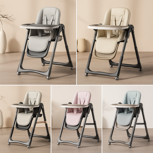 MBaby 3-in-1 Adjustable Baby High Chair – Reclining, Folding & Convertible