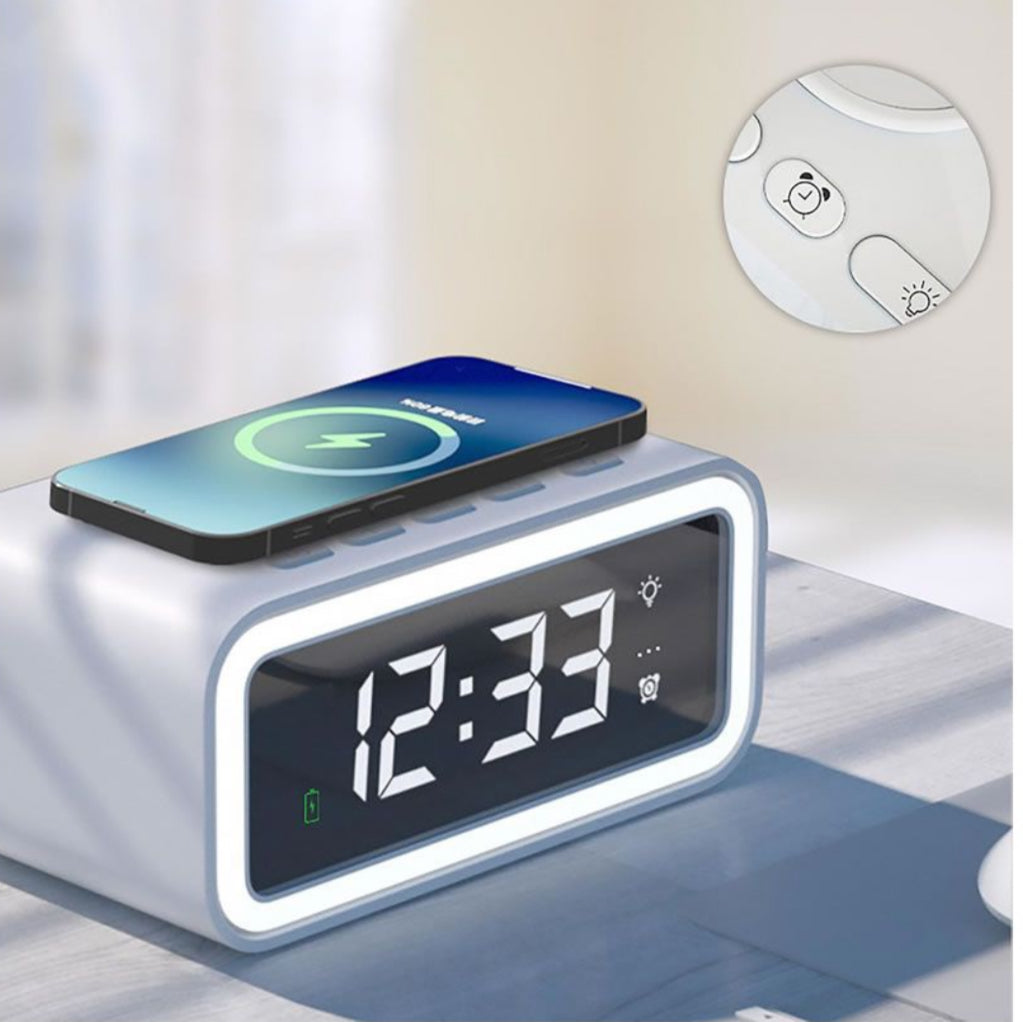 MTech Wireless Charging Smart Tabletop Alarm Clock