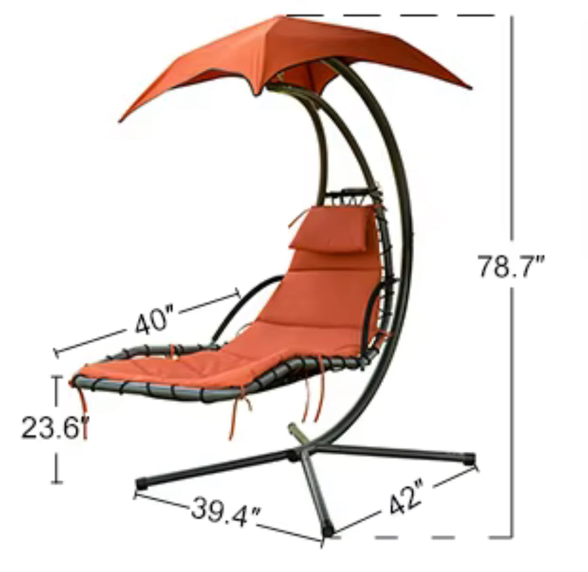 Hanging Chaise Lounge/Outdoor Chair Various Colours