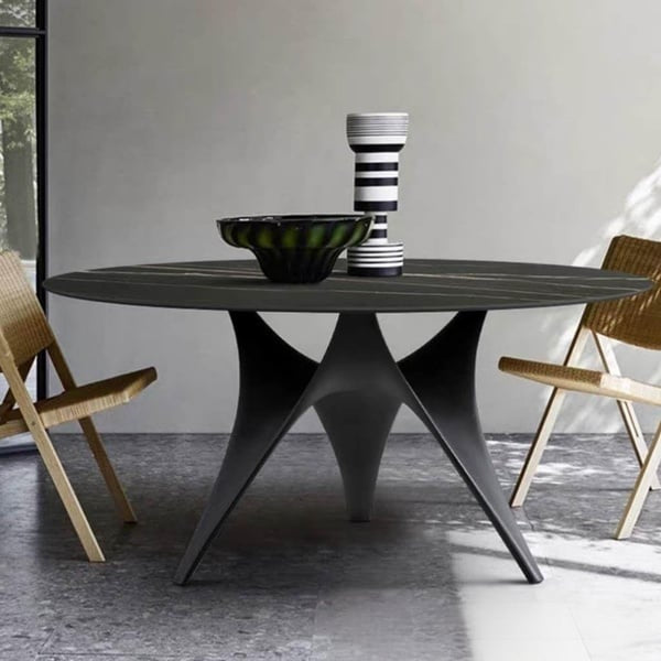 MFurn Modern Arc Round Marble Table-Various Colours Available