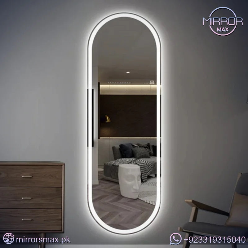 Modern Full Length LED Mirror Gold Only