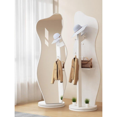 Large Wave Mirror Interior Stand Entrance Wave Full Body With Coat Hanger