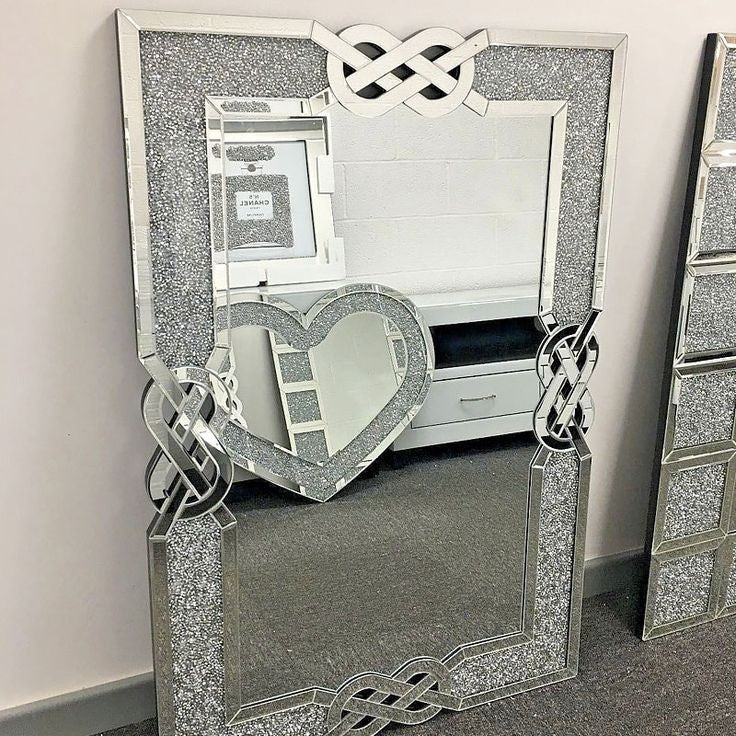Alberto crushed diamond mirror