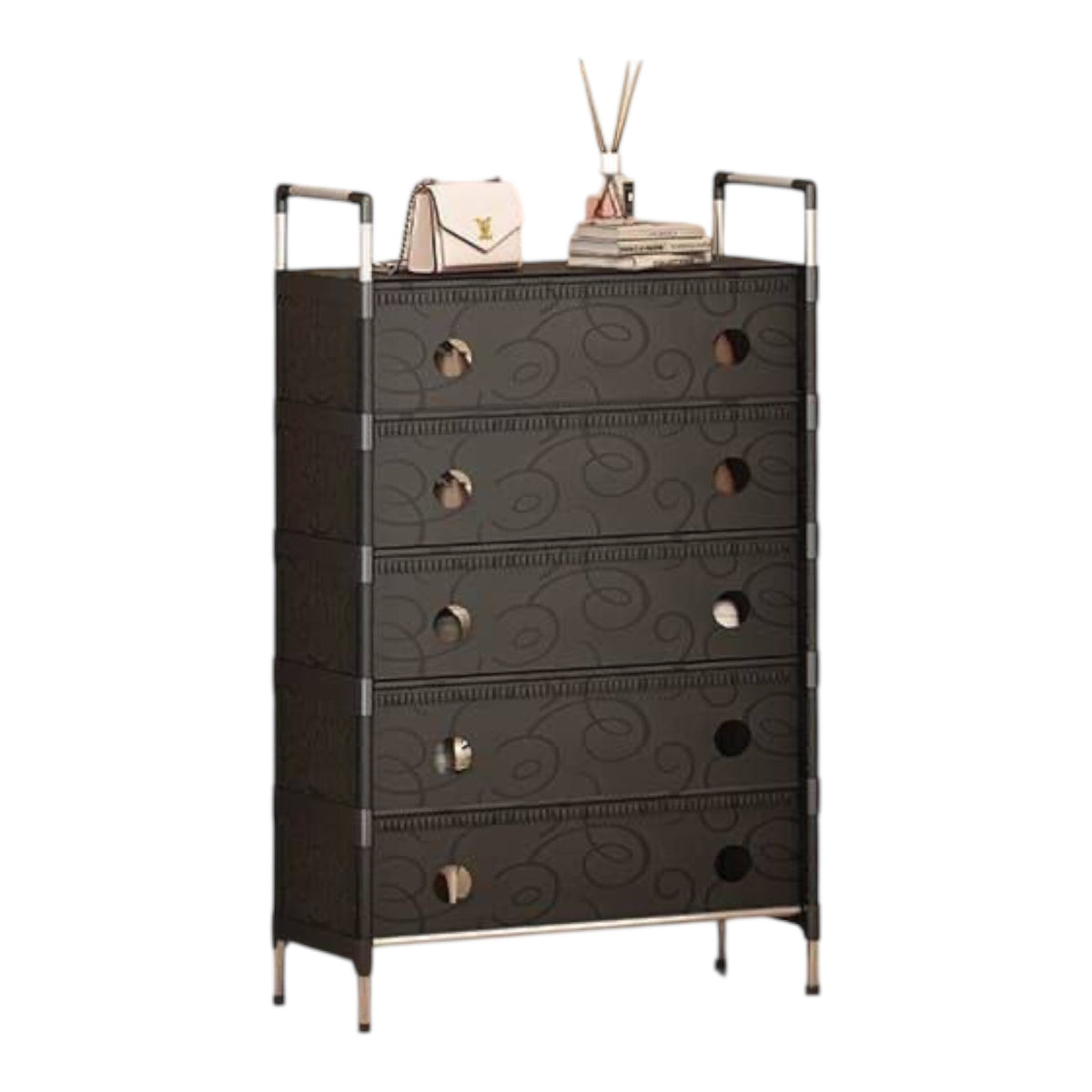 MHome Dust Proof Shoe Rack 5Tier Black
