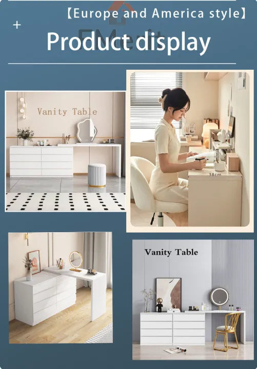 Dulce multi-functional vanity/dresser/desk