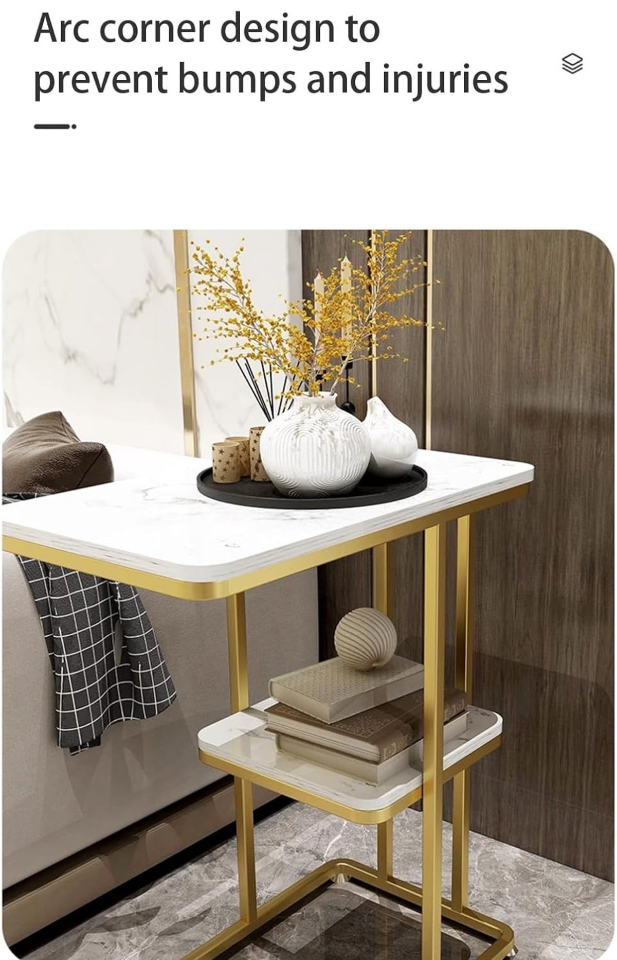 MFurn Three-Tier Square Coffee Table – Modern Side & Sofa Table-Various Options