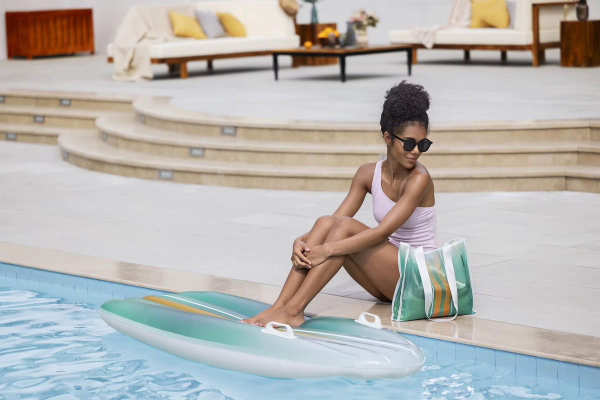 Inflatable Surf Board Pool Float 183×71 cm – 2-in-1 Tote & Float