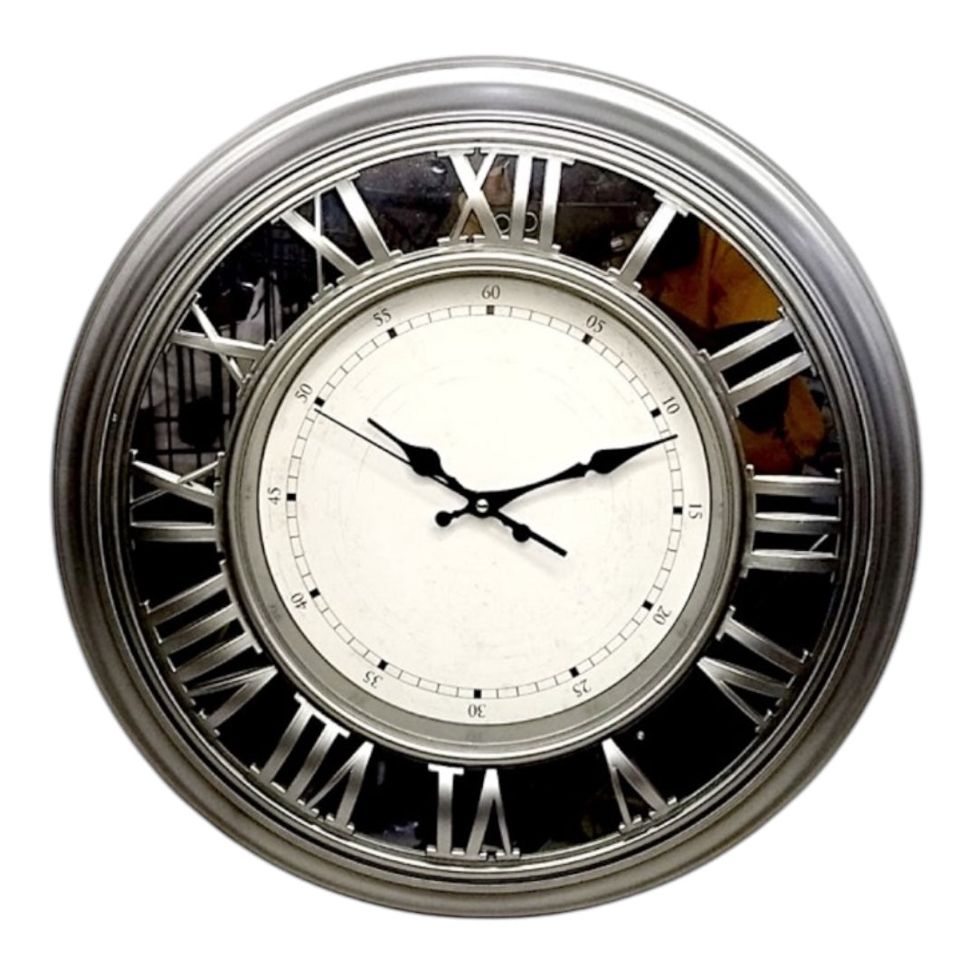 Luxury Wall Clock Modern Design Creative Silver Retro Wall Clocks Watch Nordic Industrial Style Living Room Decoration Gift Idea-50cm
