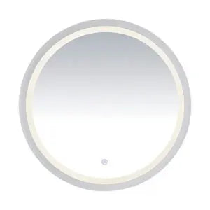 Frameless Round Mirror With LED - Various Options