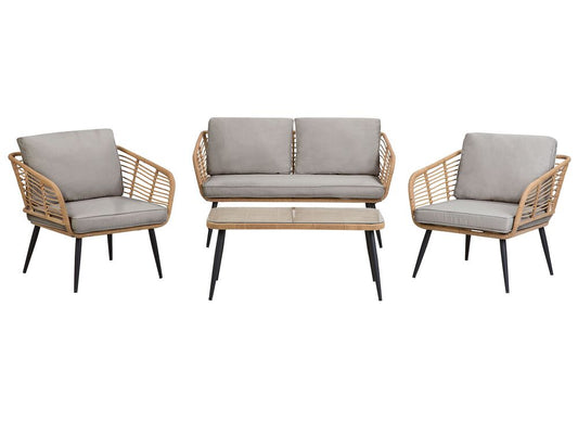 MFurn 4 seater rope wicker outdoor sofa set