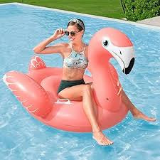 Inflatable Flamingo Beach Float 168×120 cm – Deluxe Pool & Summer Fun