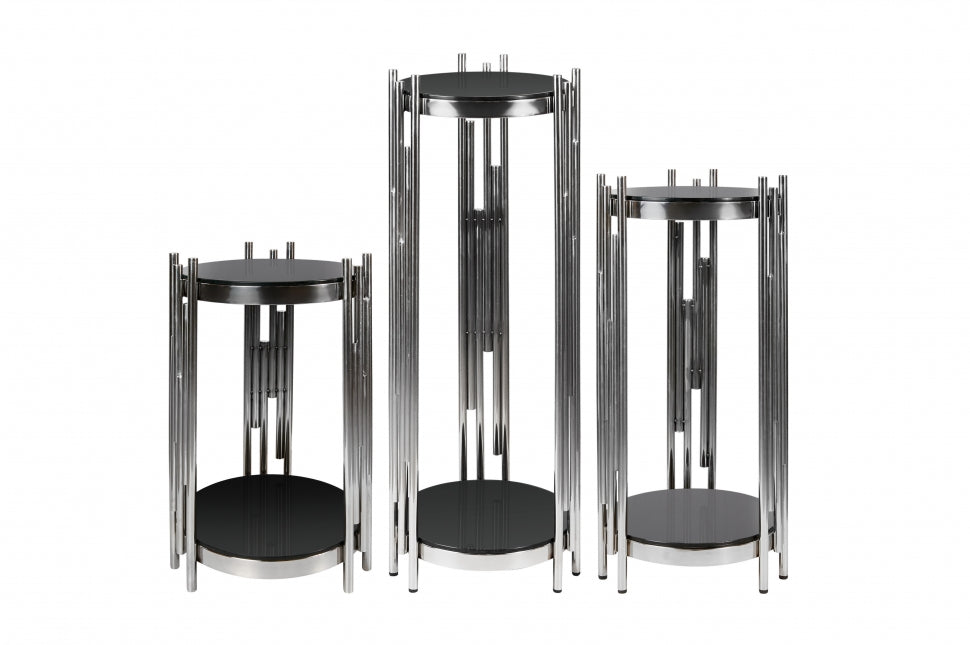 Azalea 3-pc silver display stands