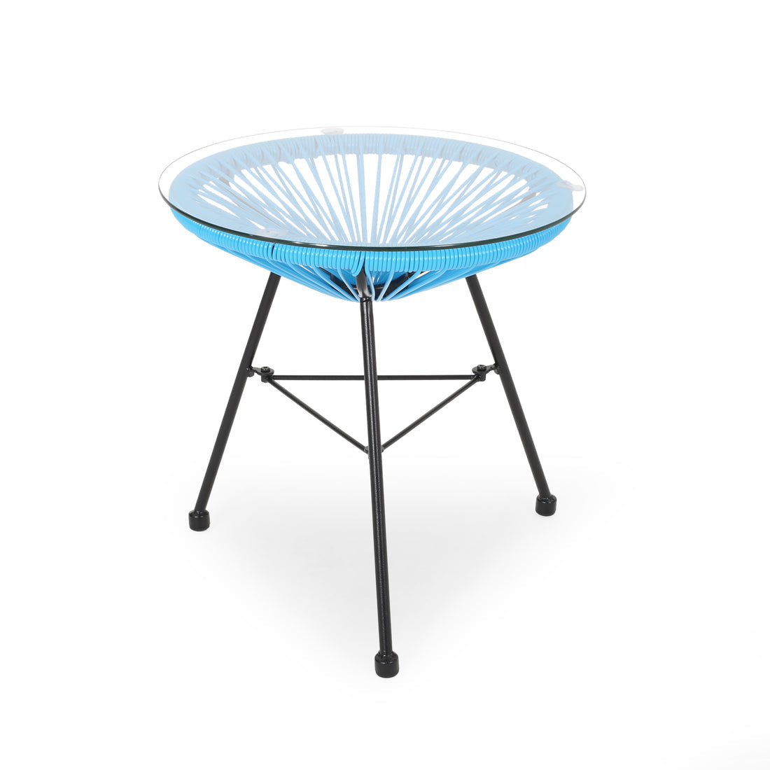 MFurn Dante 3pc Acapulco Patio Bistro Set with Glass Table – Various Colours