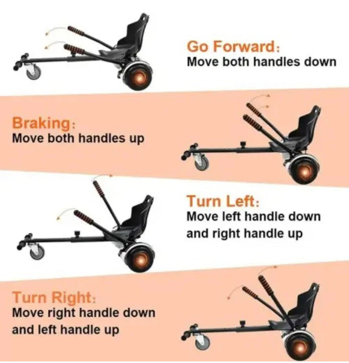Go Cart For Hoverboard (Excludes Hoverboard)