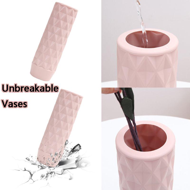 Origami Plastic Vase Imitation Ceramic Flower Pot Plants